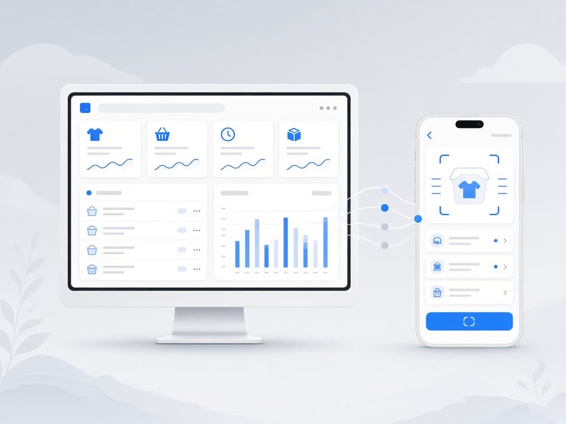 电脑端与手机 APP 实时互通示意